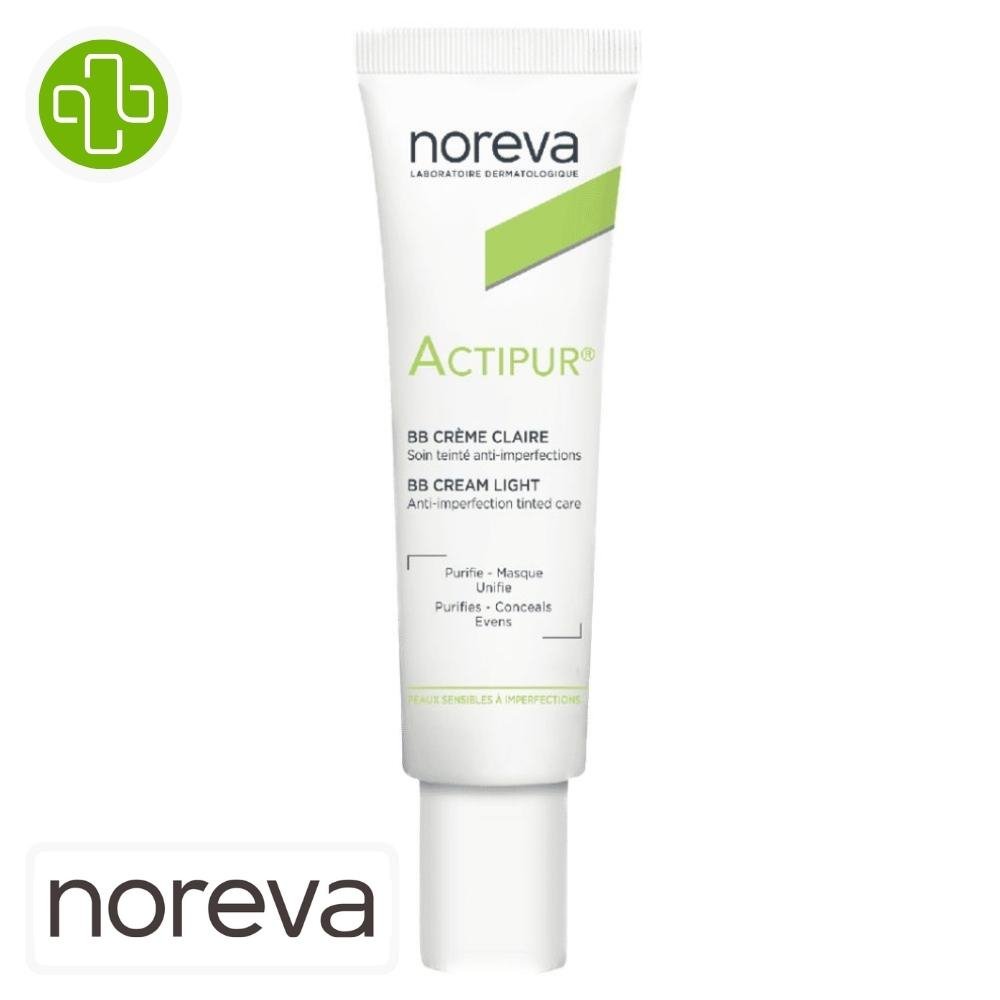 noreva – actipur bb creme anti imperfections teinte claire – 30ml