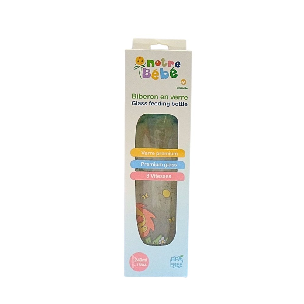 notre bebe – biberon en verre – 240ml