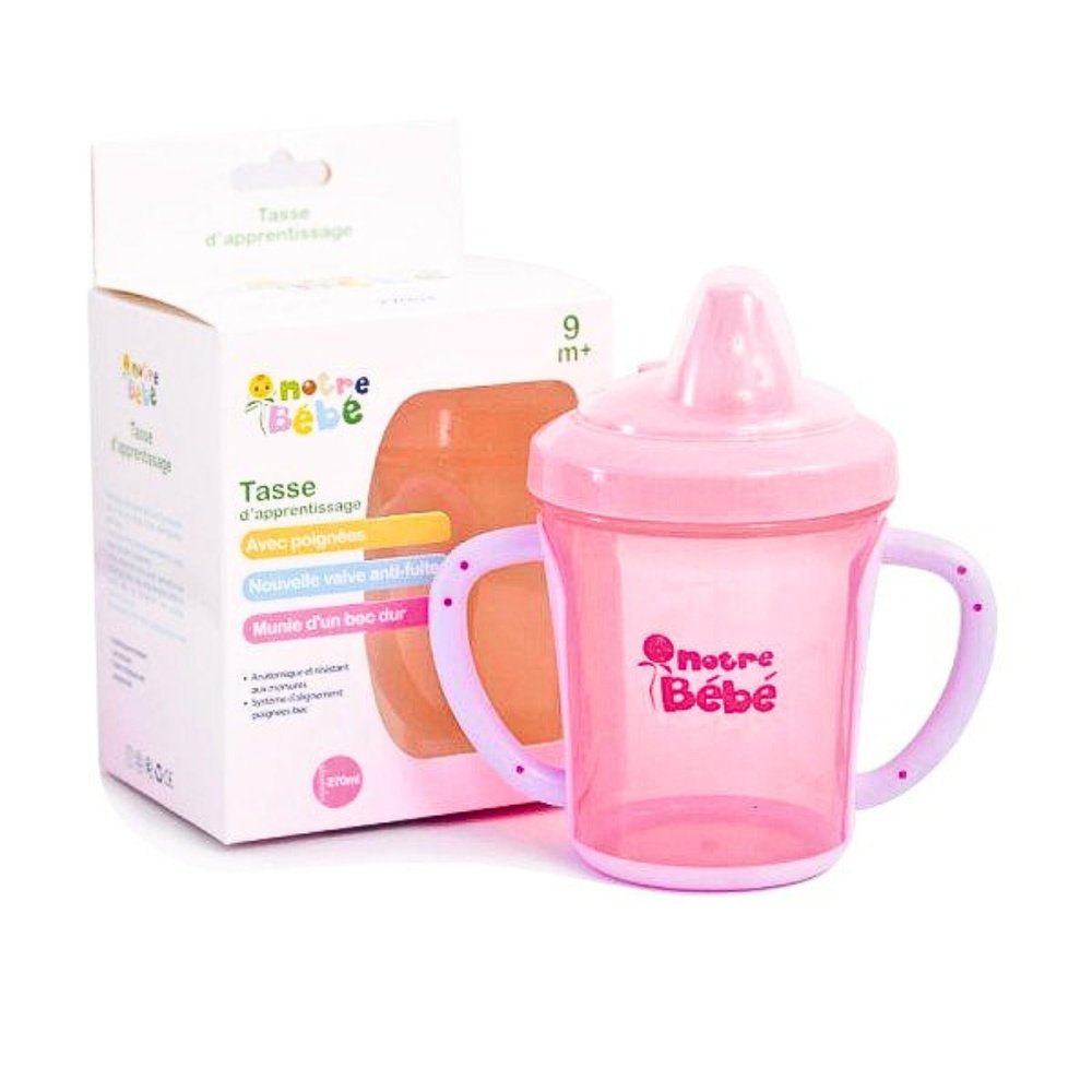 notre bebe – tasse d’apprentissage bec dur +9m – 270ml