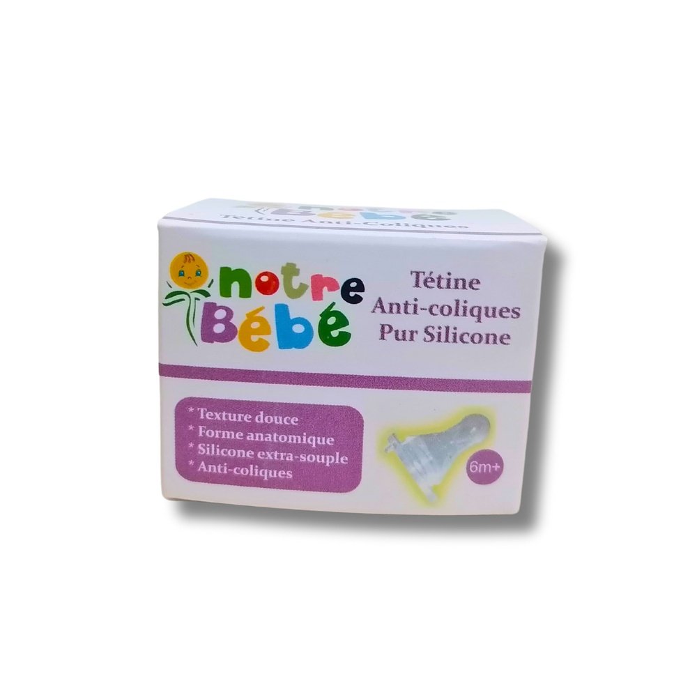notre bebe – tetine anti colic +6m