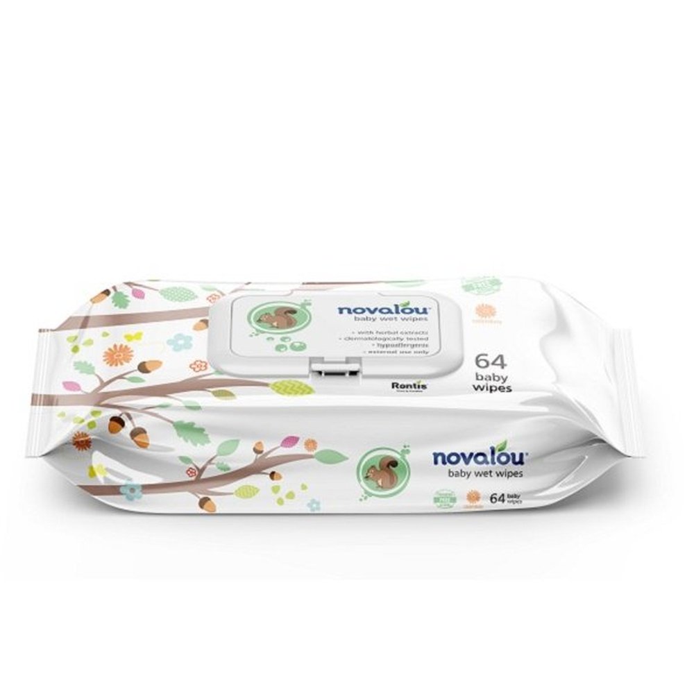 novalou – baby lingettes 64 pieces