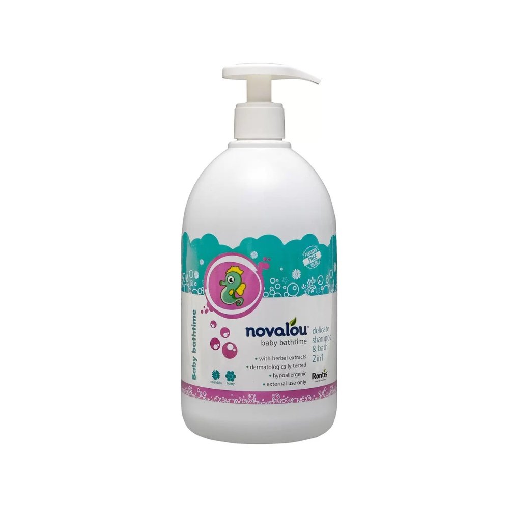 novalou – baby shampoing 2en1 cheveux et corps – 1l