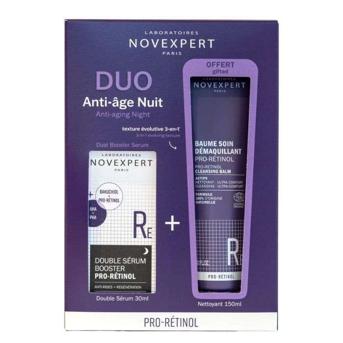 novexpert – pro retinol double serum 30ml + baume demaquillant offert