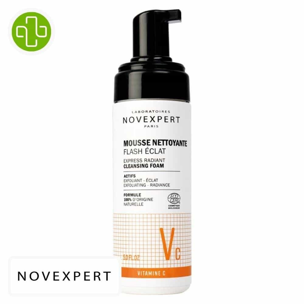 novexpert – (vc) vitamine c mousse nettoyante flash eclat – 150ml