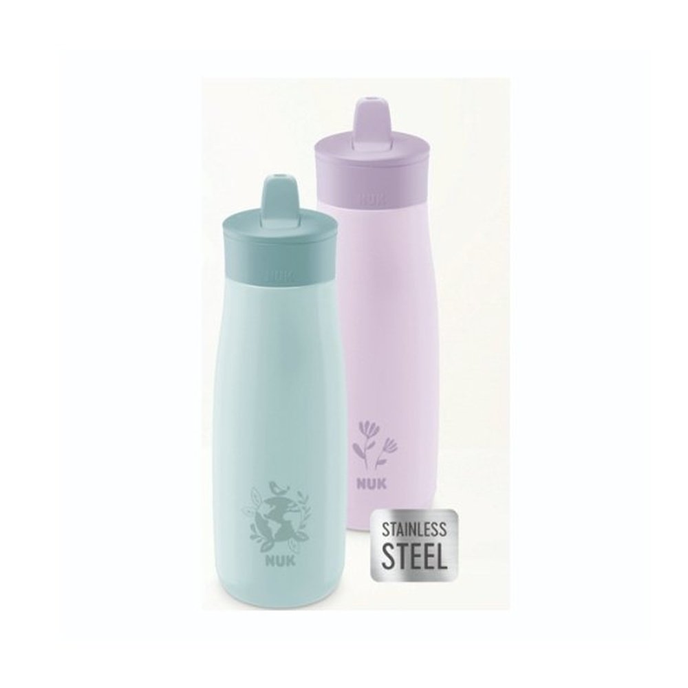 nuk – tasse mini me flip en acier inoxydable 12m+ – 500ml