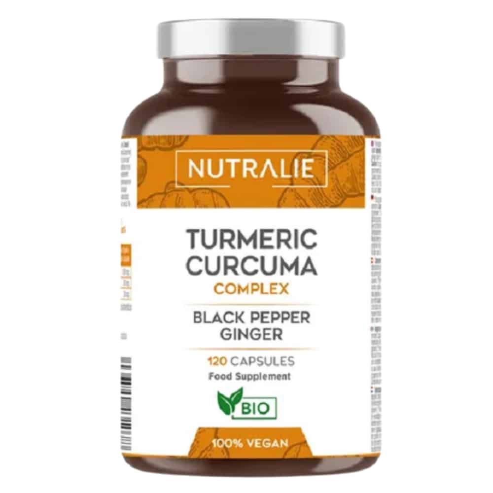 nutralie – turmeric curcuma complexe poivre noir et gingembre – 120 gelules