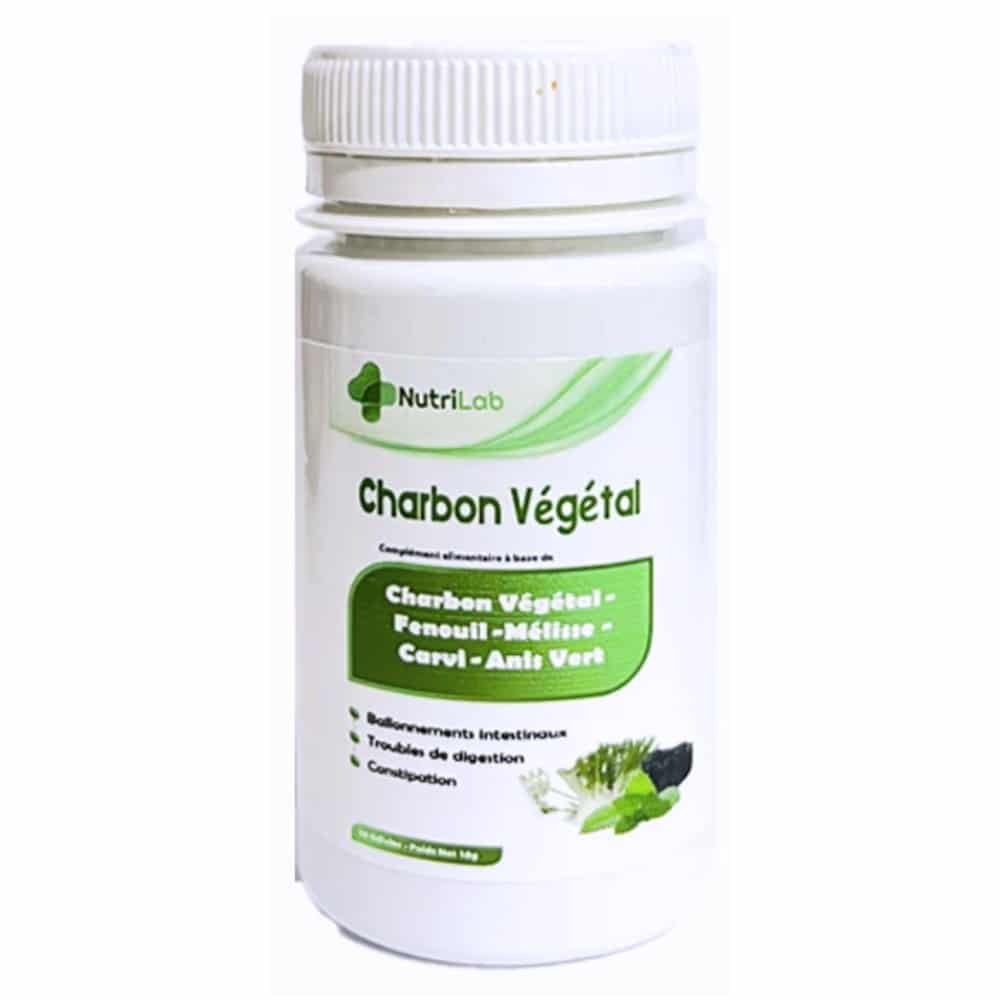 nutrilab – charbon vegetal, fenouil, melisse, carvi et anis vert – 30 gelules