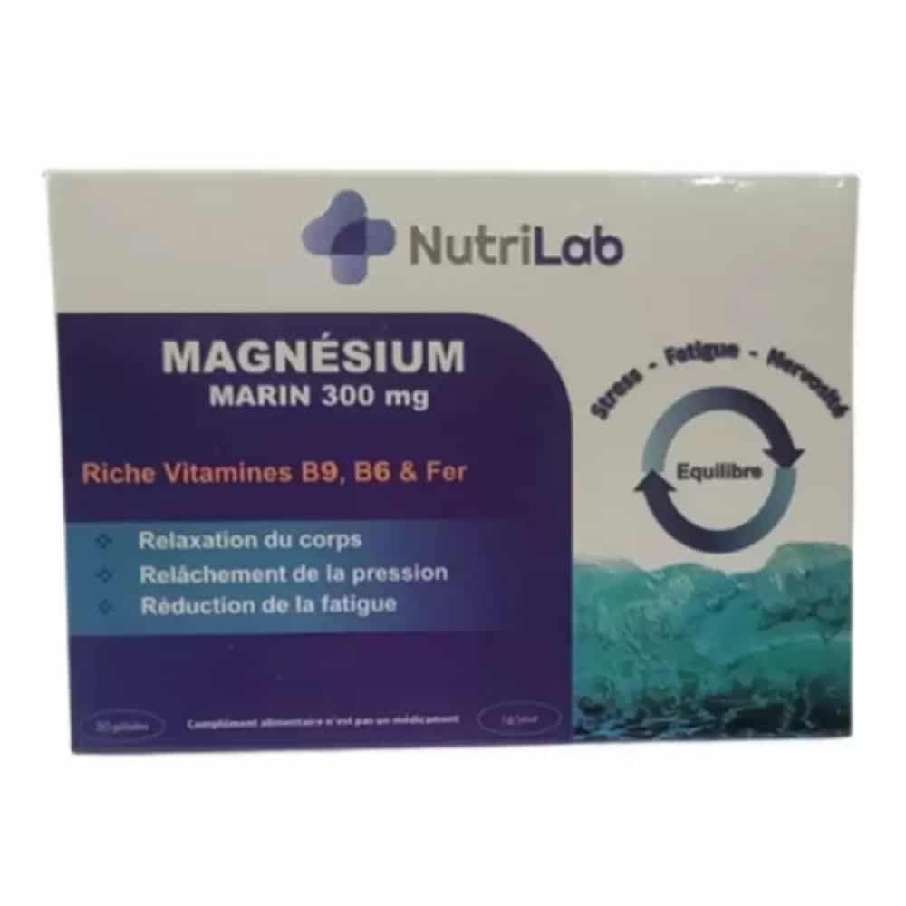 nutrilab – magnesium marin 300mg – 30 gelules