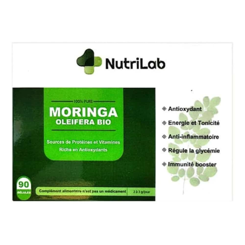 nutrilab – moringa oleifera bio – 90 gelules