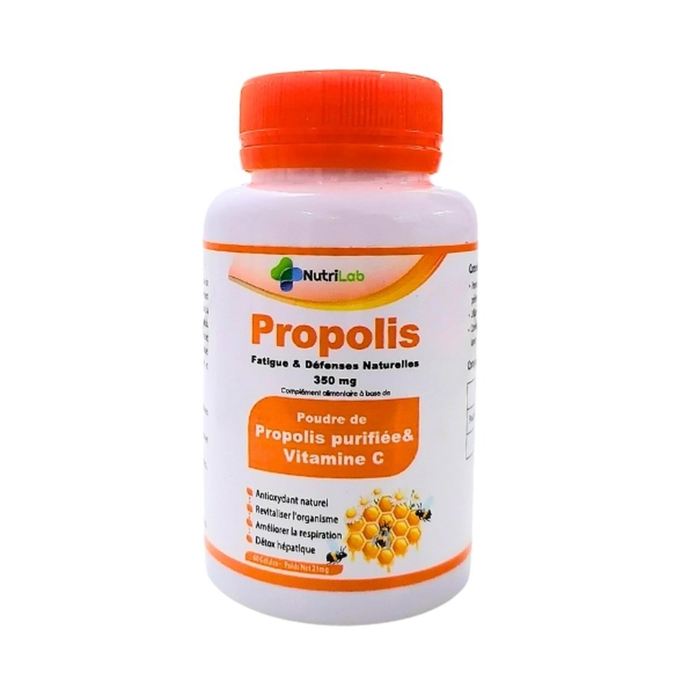 nutrilab – propolis + vitamine c – 60 gelules