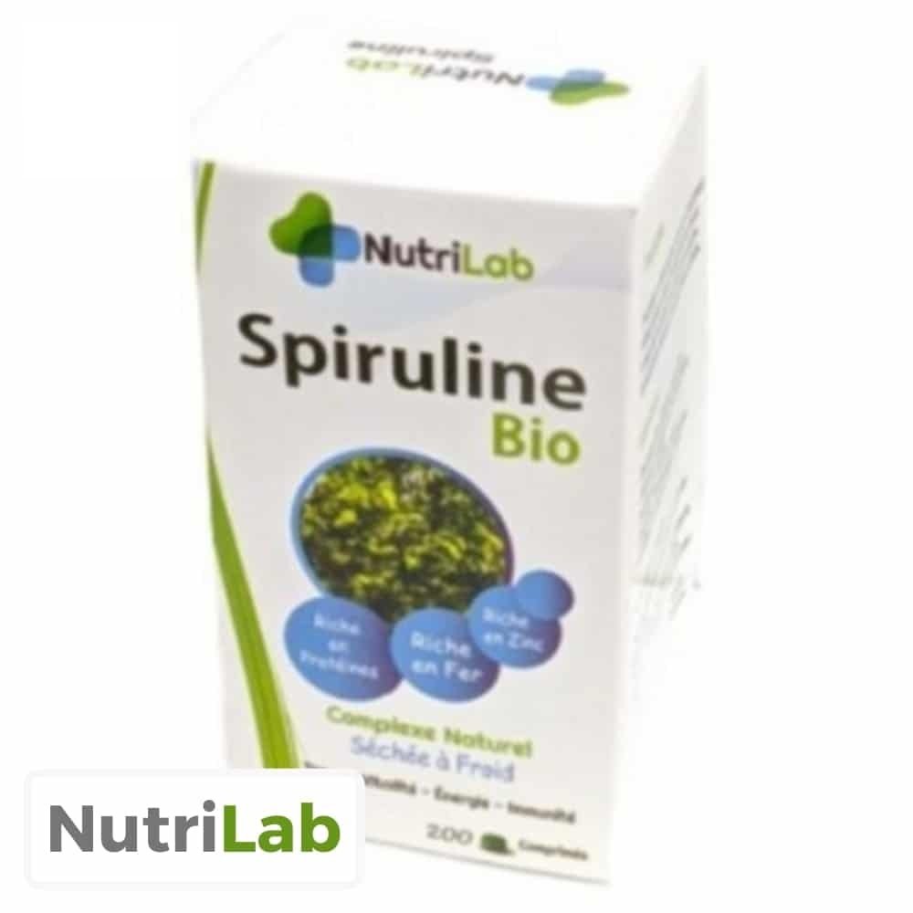nutrilab – spiruline bio – 120 comprimes