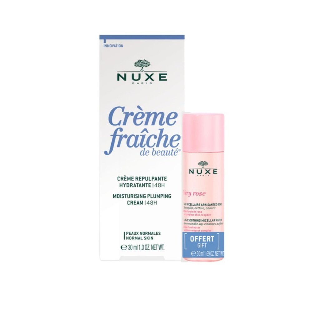 🎁 pack 🎁 – nuxe – cr fraiche cr riche ps 30ml+very rose eau micellaire pack