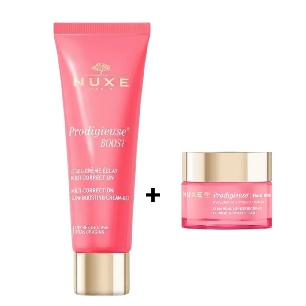 🎁 pack 🎁 – nuxe – duo pack « prodigieuse boost gel cr eclat 40ml+ baume huile ech »