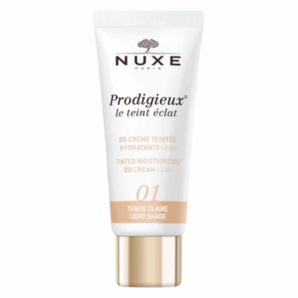 nuxe – prodigieux le teint eclat bb creme hydratante 24h teinte 01 claire – 30ml