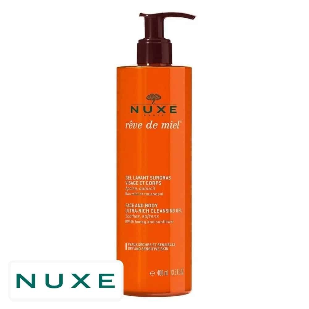 nuxe – reve de miel gel lavant surgras apaisant – 400ml