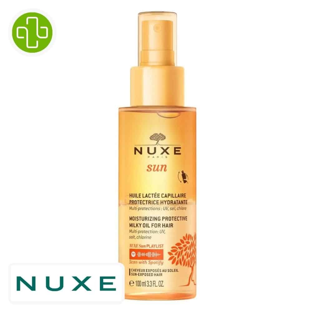 nuxe – sun huile lactee capillaire protectrice hydratante – 100ml
