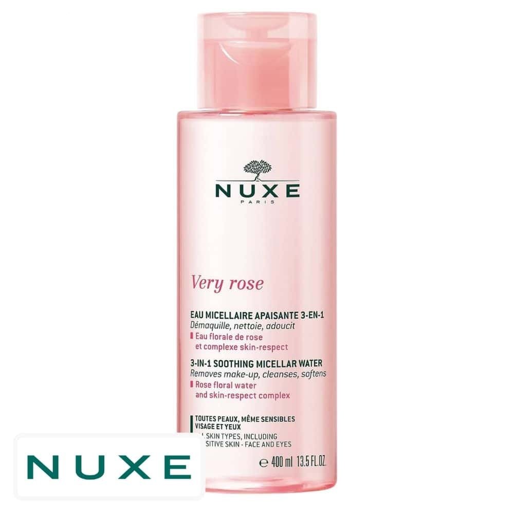 nuxe – very rose eau micellaire apaisante 3en1 – 400ml