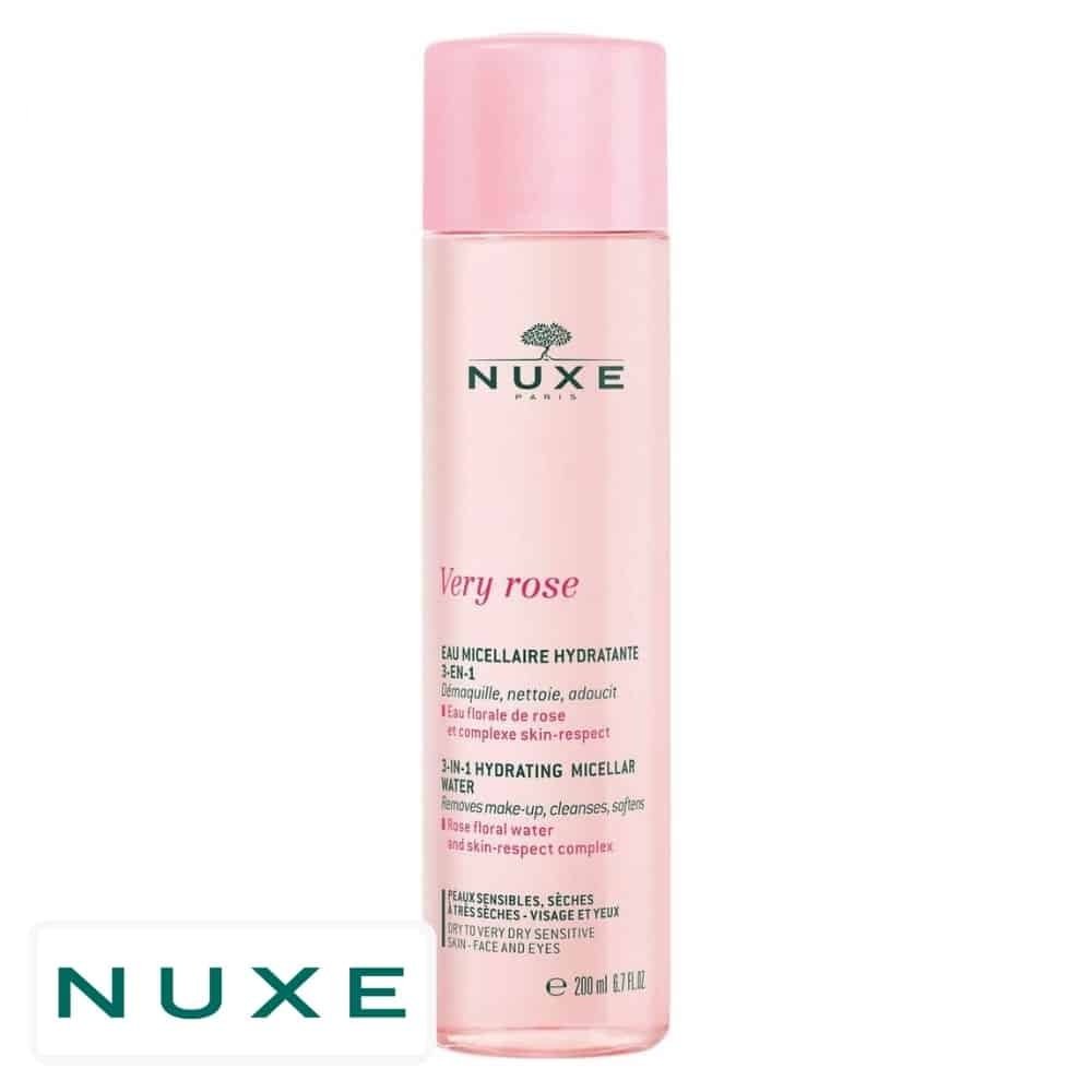 nuxe – very rose eau micellaire hydratante 3en1 – 200ml