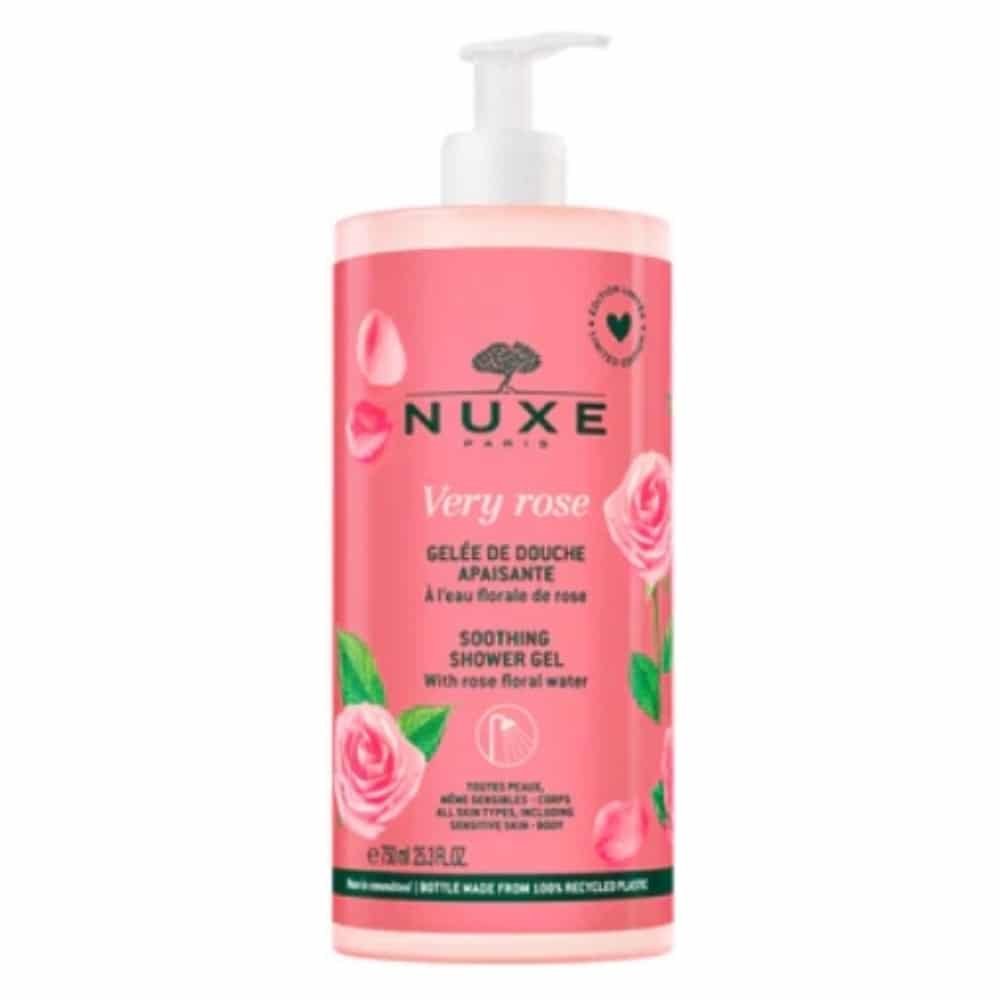 nuxe – very rose gelee de douche apaisante – 750ml