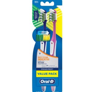 oral b – bad pro expert maxi clean indicateur soft lot de 2