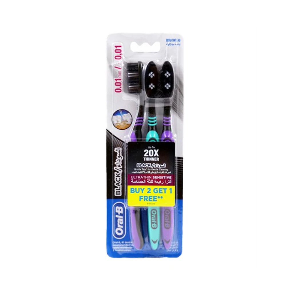 oral b – bad ultrathin sensitive 2+1 black extra soft