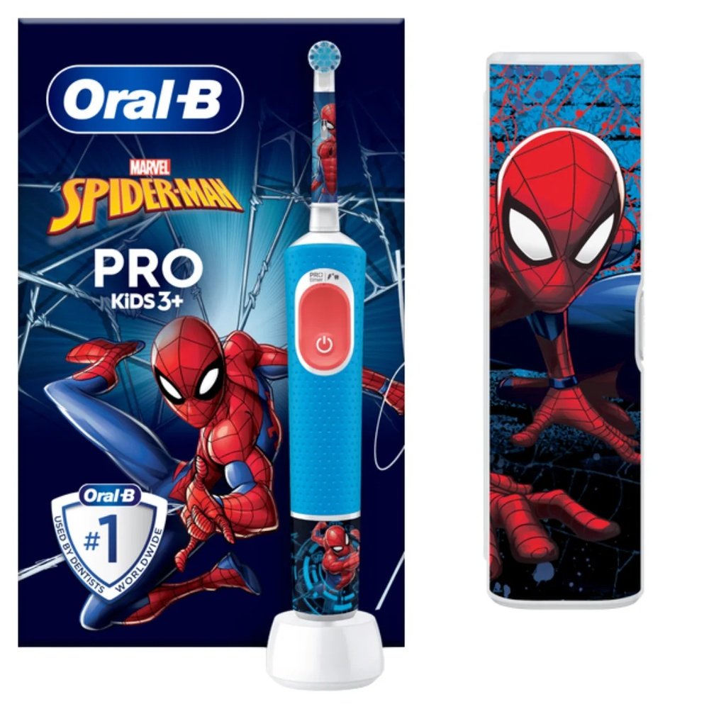 oral b – brosse a dents rechargeable kids spiderman +3ans