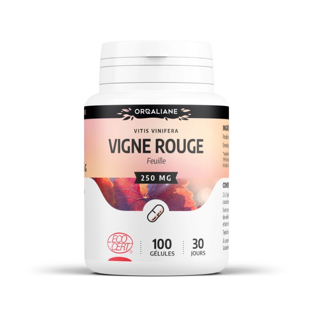orgaliane – vigne rouge – 100 gelules