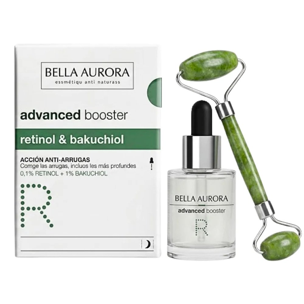 🎁 pack 🎁 – bella aurora – advanced booster retinol+rolleur de massage duo pack