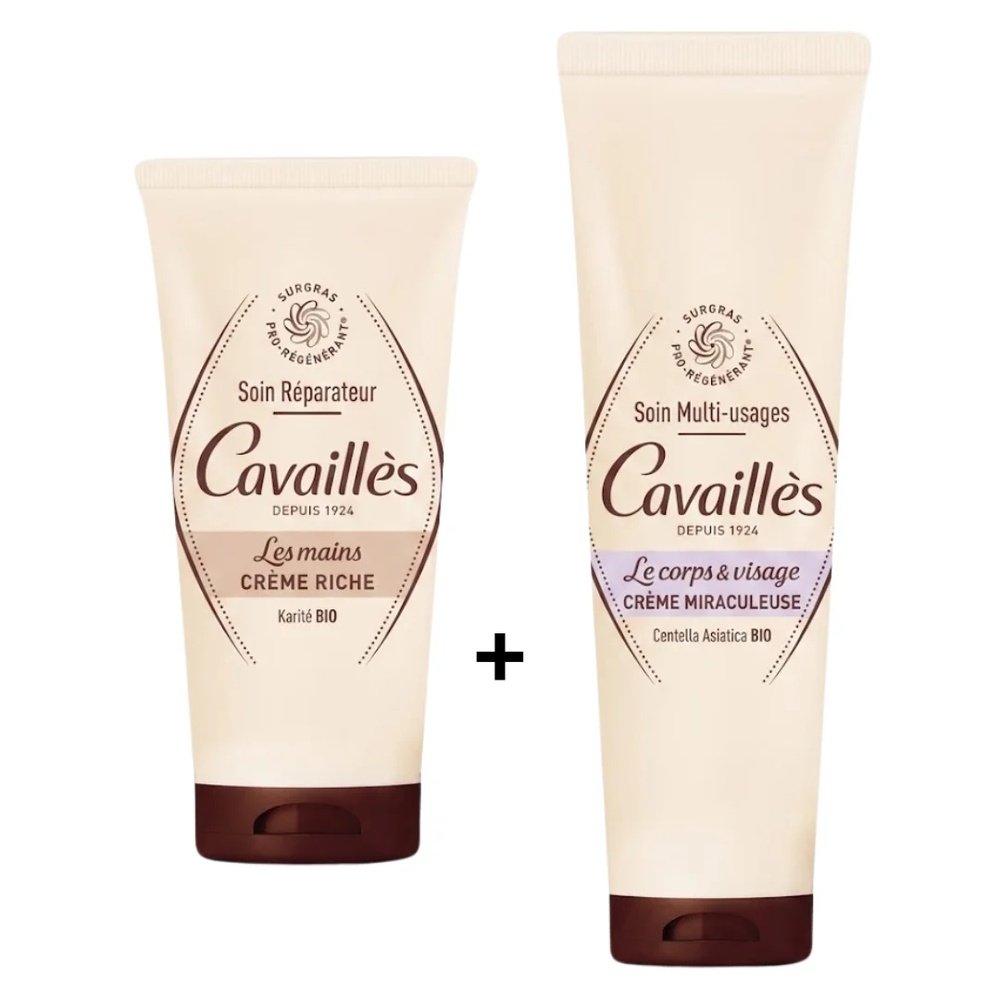 🎁 pack 🎁 – cavailles – creme miracle 100ml+creme mains riche reparateur 50ml duo pack