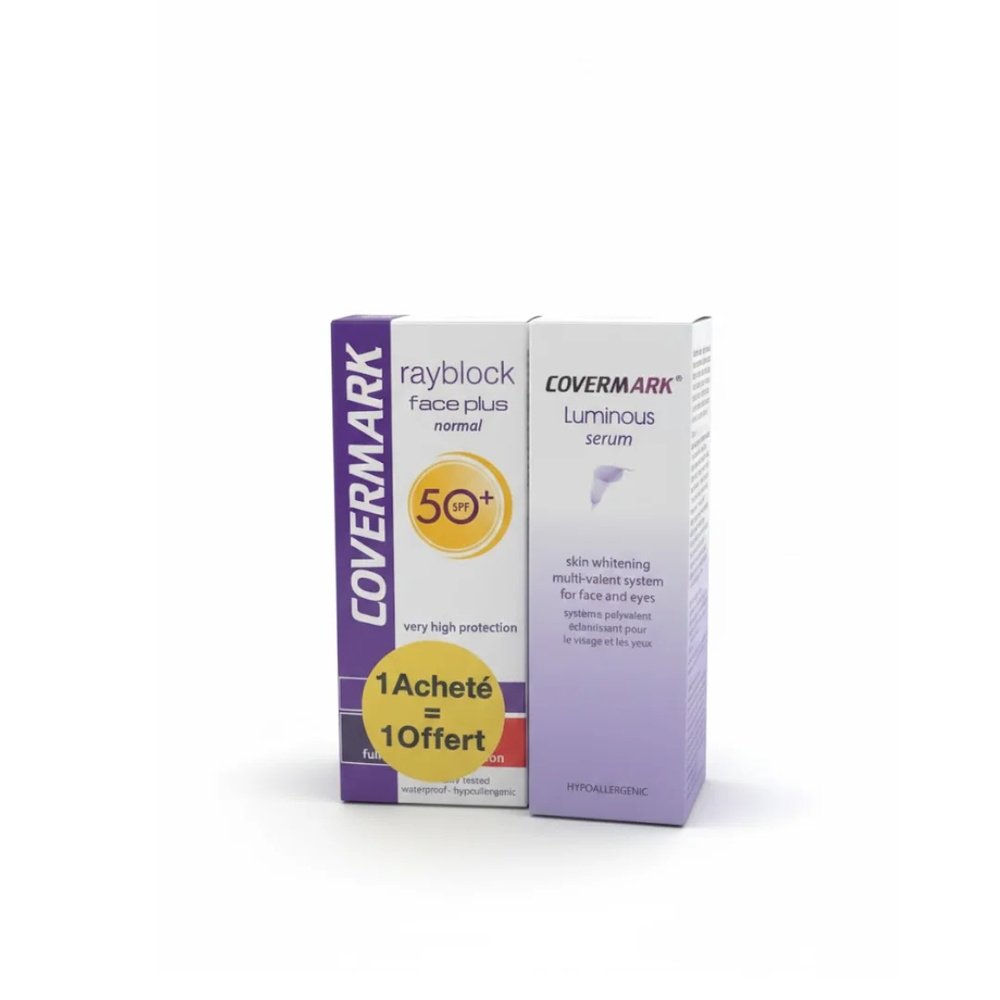 🎁 pack 🎁 – covermark – luminous serum+rayblock normal invisible pack