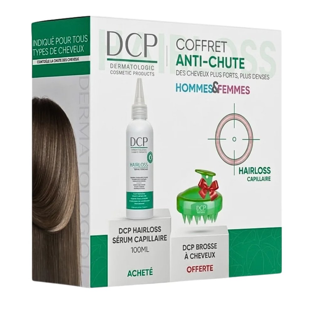 🎁 pack 🎁 – dcp – coffret anti chute « hairloss serum 100ml+brosse a chvx »