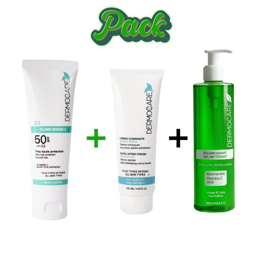 🎁 pack 🎁 – dermocare – ecran fluide+creme gommante+gel nett 200ml pack