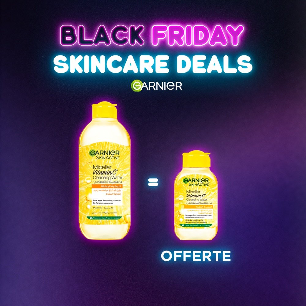 🎁 pack 🎁 – garnier – eau micellaire vit c 400ml+eau micellaire vit c 100ml pack