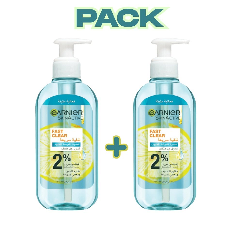 🎁 pack 🎁 – garnier – fast clear 200ml *2 pack