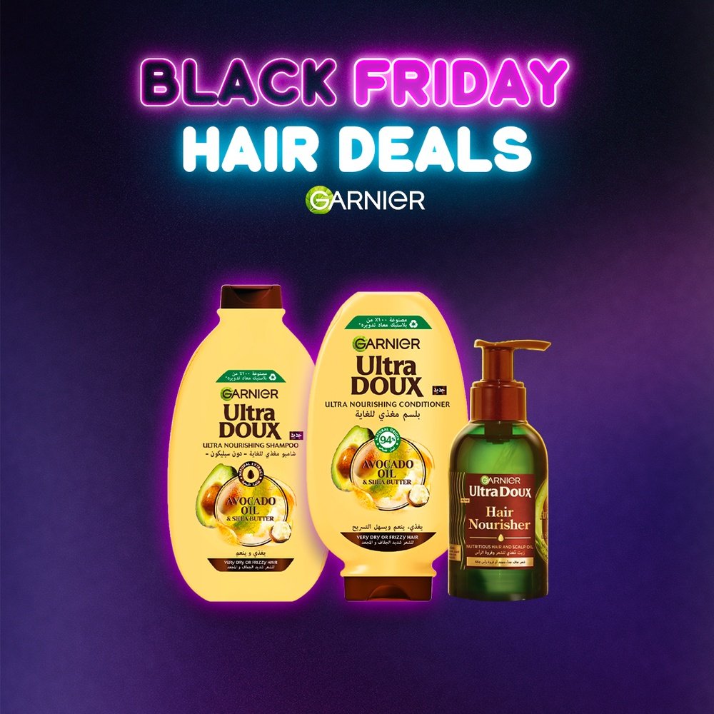 🎁 pack 🎁 – garnier – routine avocat pack shamp 200ml+apres shamp 200ml+oil – 120ml