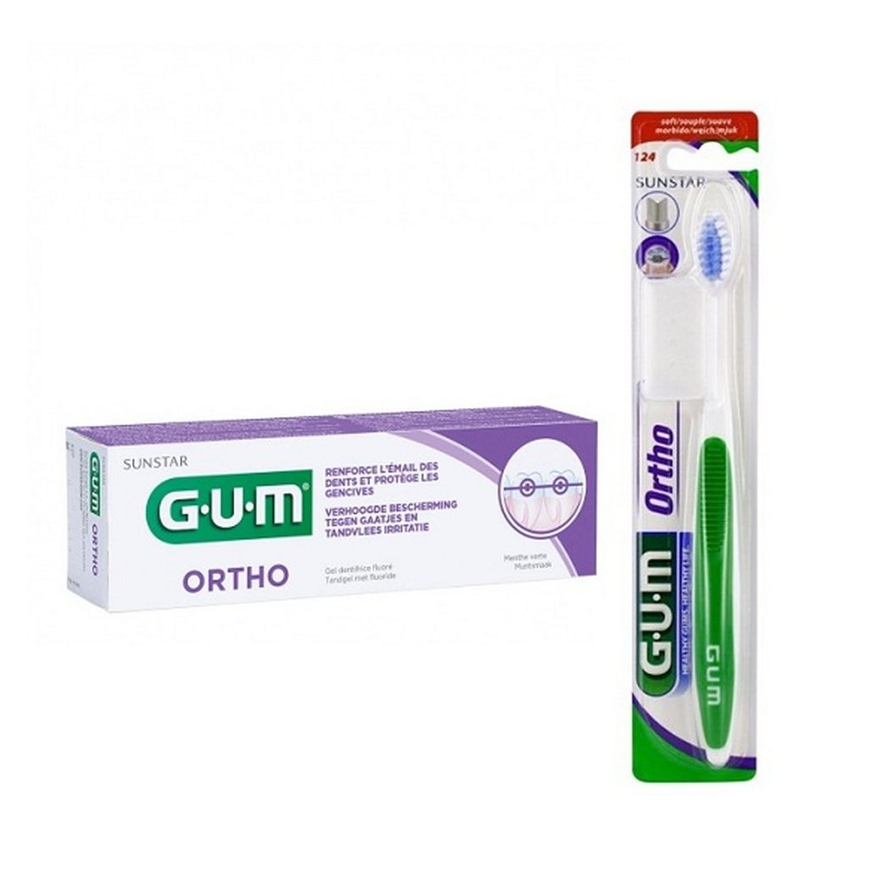 🎁 pack 🎁 – gum – dent ortho 75ml+bad orthontic 124 pack