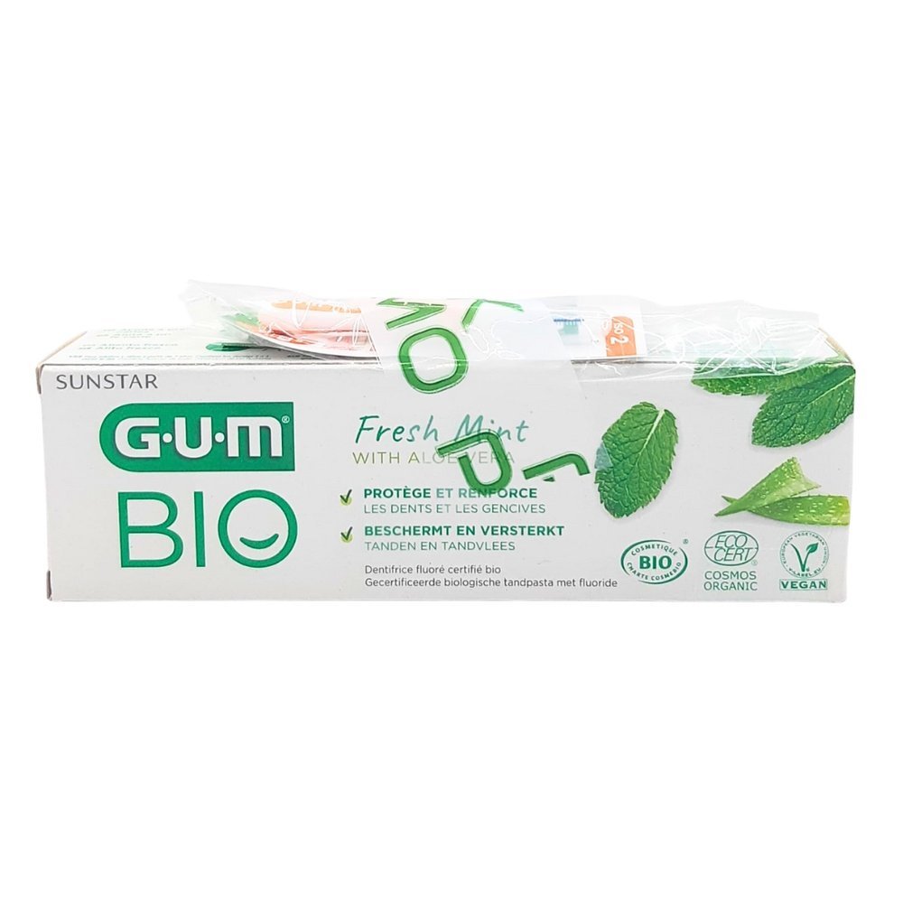 🎁 pack 🎁 – gum – dentifrice bio 75ml+brosse inter 1412 pack