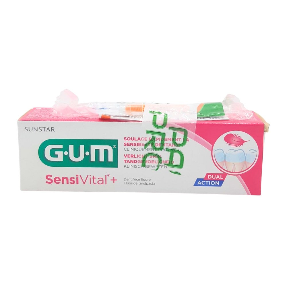 🎁 pack 🎁 – gum – dent sensivital plus 75ml+brosse inter 1412 pack
