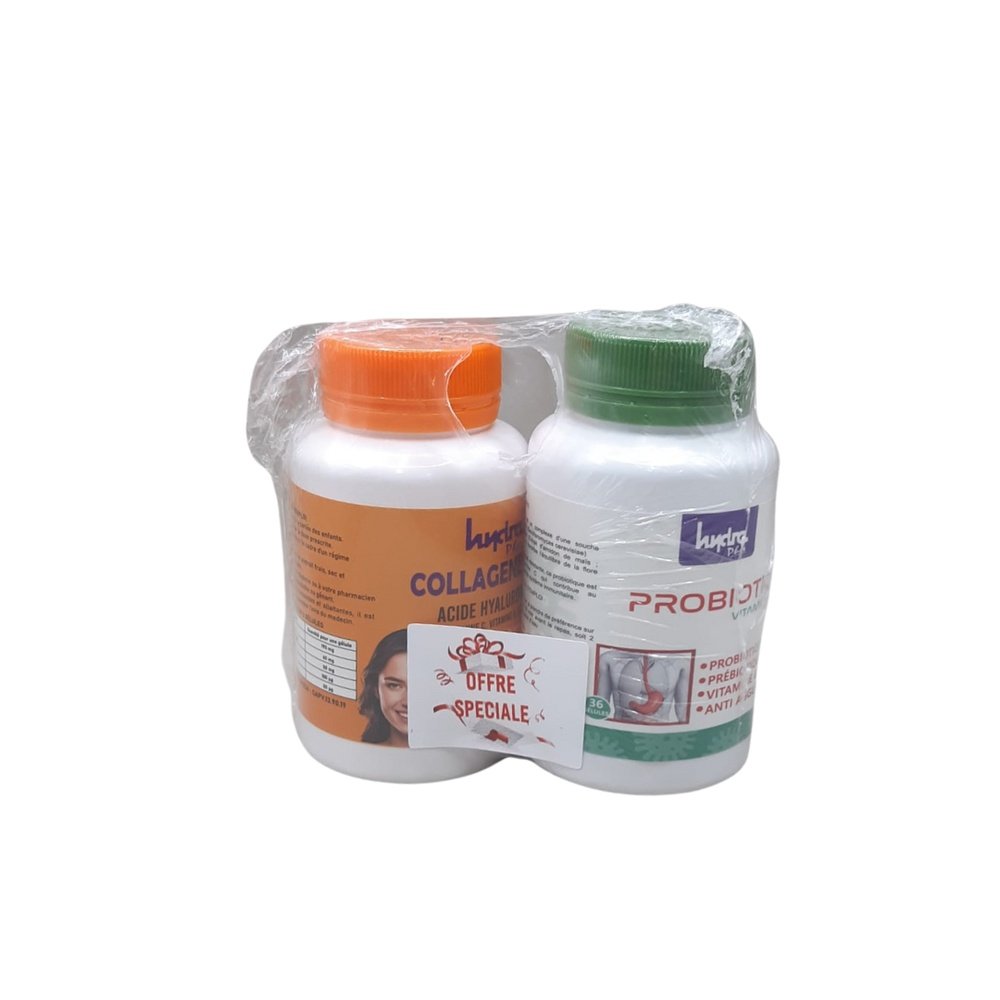 🎁 pack 🎁 – hydra plus – collagene pro 60gelules+probiotic 36gelules pack