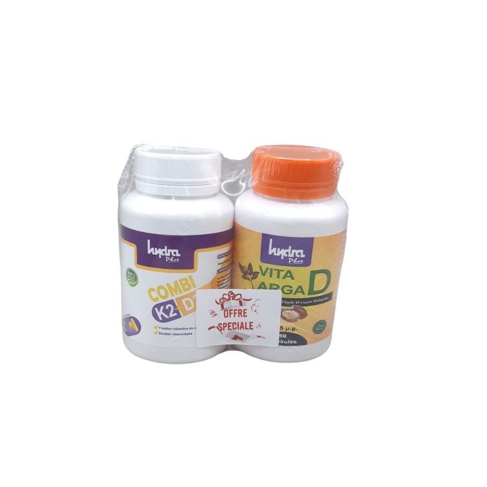 🎁 pack 🎁 – hydra plus – combi k2 d3 60cps+vita argad vit d3 60cps pack
