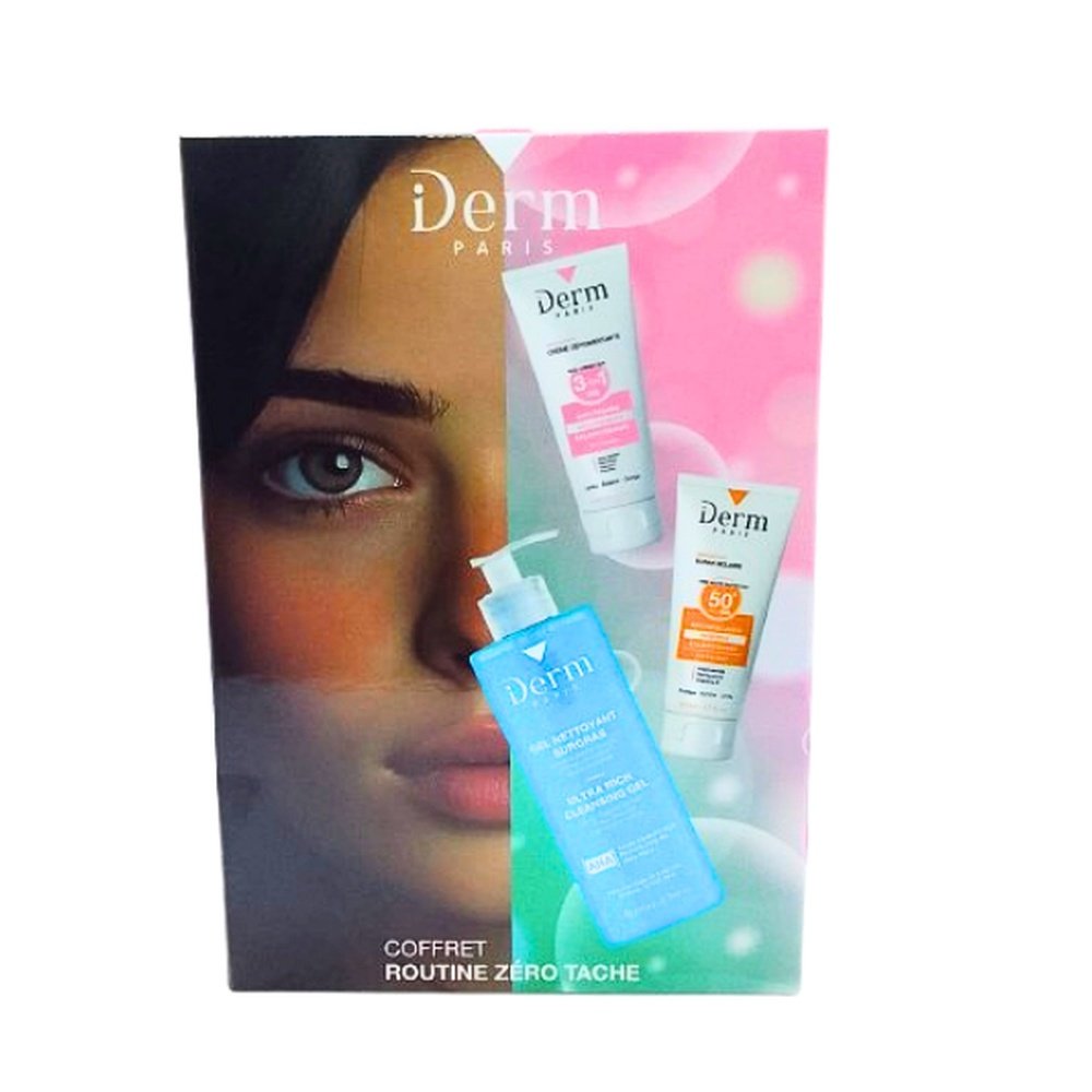 🎁 pack 🎁 – iderm – coffret routine zero tache gel surgras+cr depigmentante+ecran