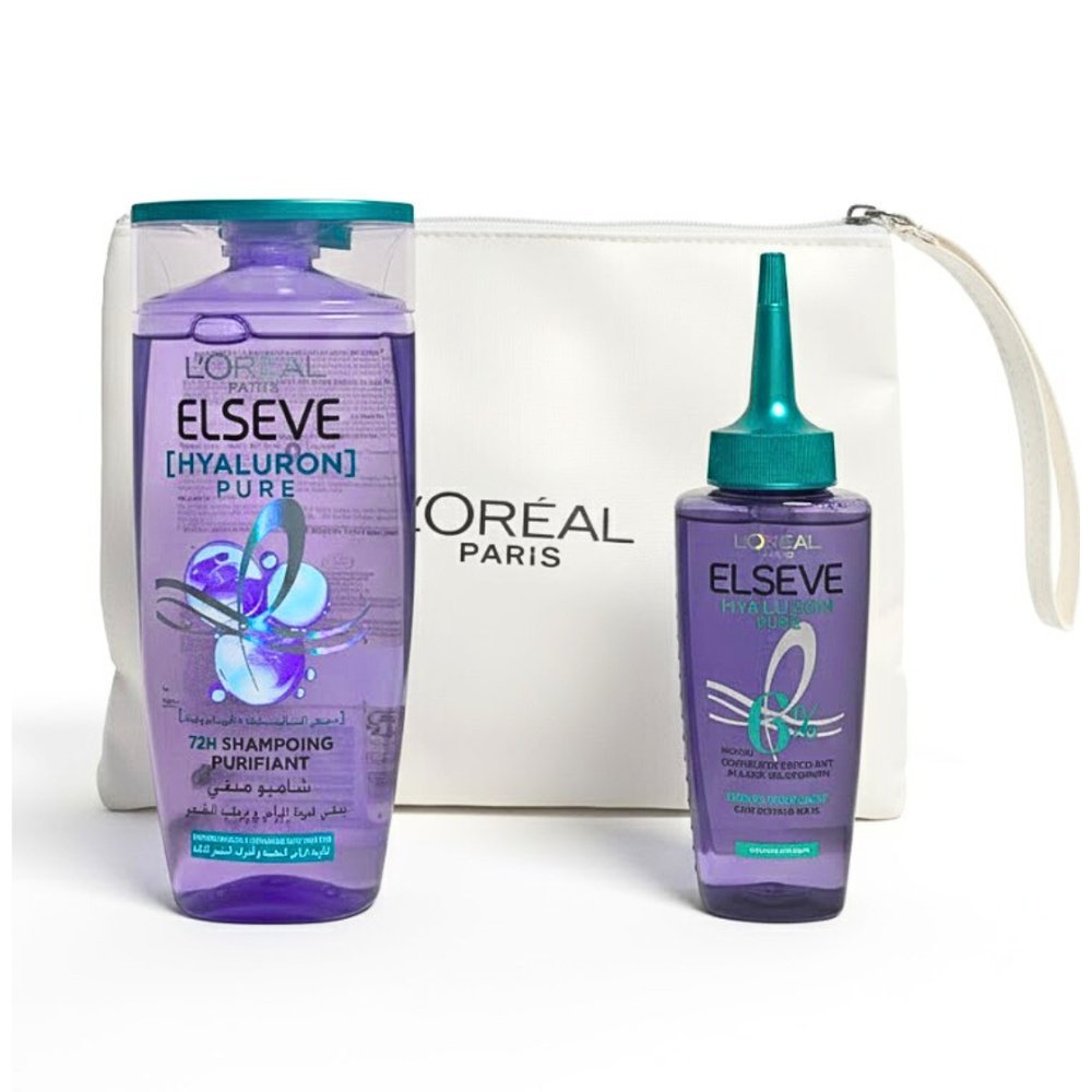 🎁 pack 🎁 – l’oreal paris – offre serum ha+shampoo hyaluron 200ml+trousse blanche