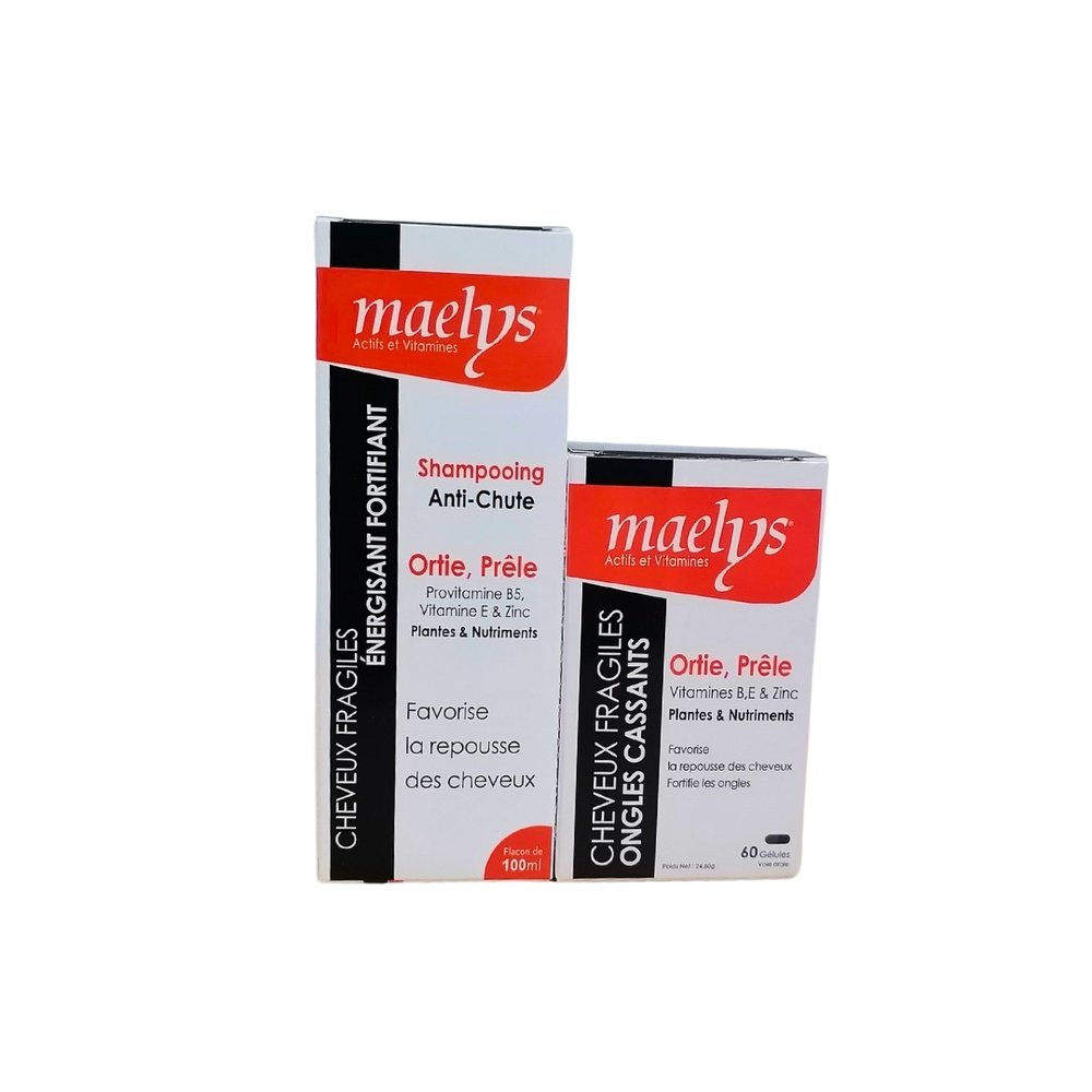 🎁 pack 🎁 – maelys – duo pack ortie prele bte 60gelules+shamp – 100ml