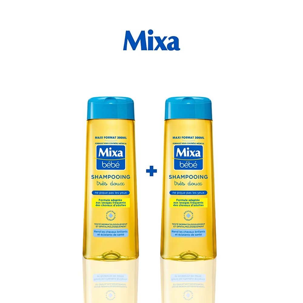 🎁 pack 🎁 – mixa – duo pack shampoing tres dousc – 2*300ml