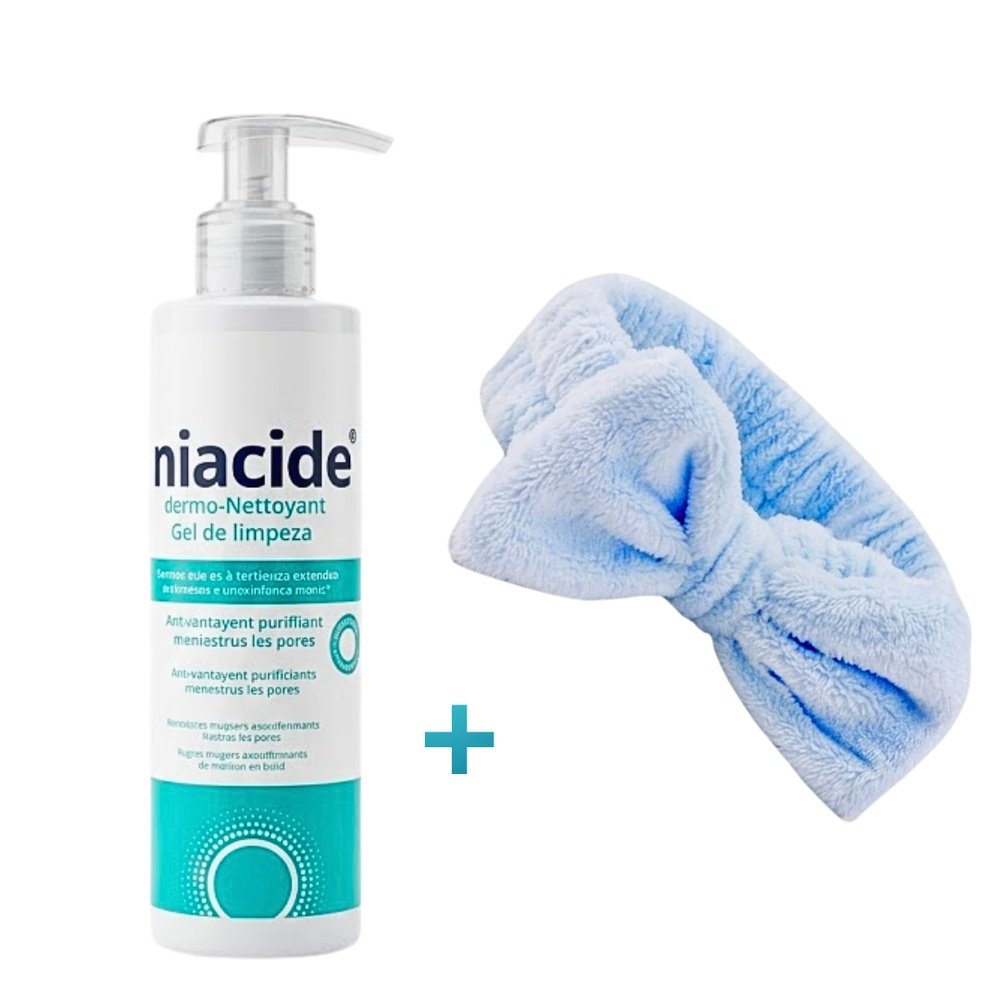 🎁 pack 🎁 – niacide – dermo nettoyant 200ml + bande cheveux