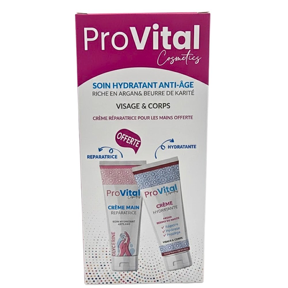 🎁 pack 🎁 – pro vital – duo pack creme hydratante 100ml+creme main reparatrice – 100ml