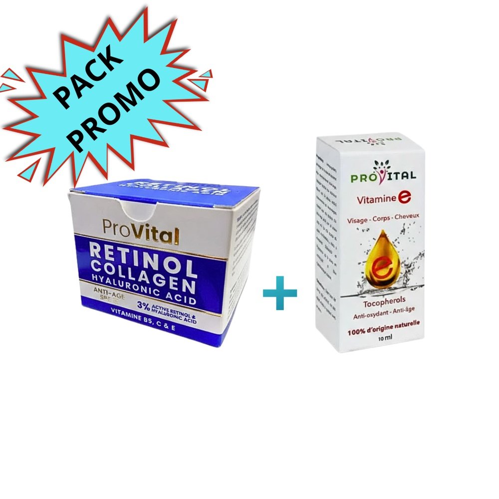 🎁 pack 🎁 – pro vital – duo pack creme retinol+vitamine e anti age