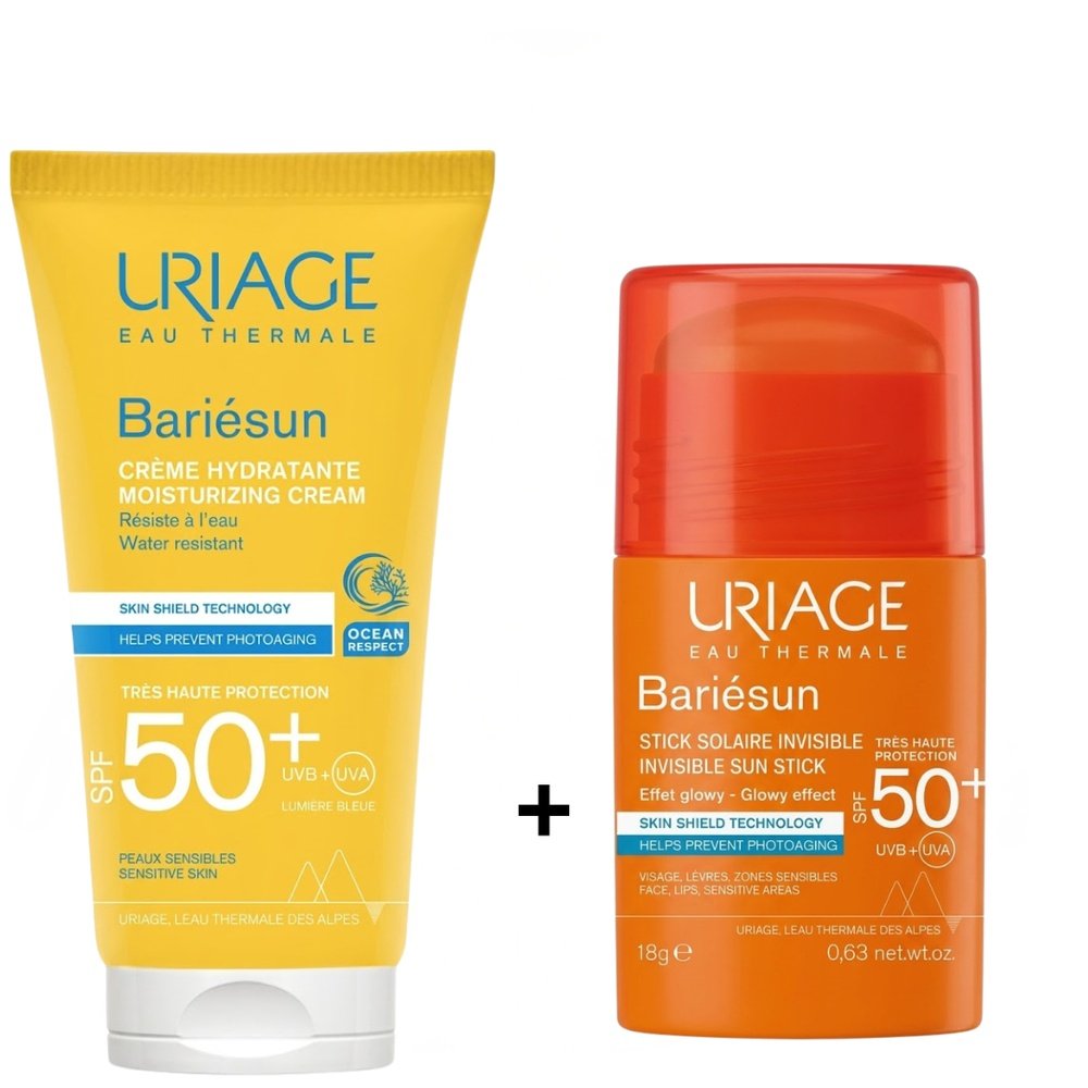 🎁 pack 🎁 – uriage – bariesun ecran spf50+ 50ml+bariesun stick solaire invisible