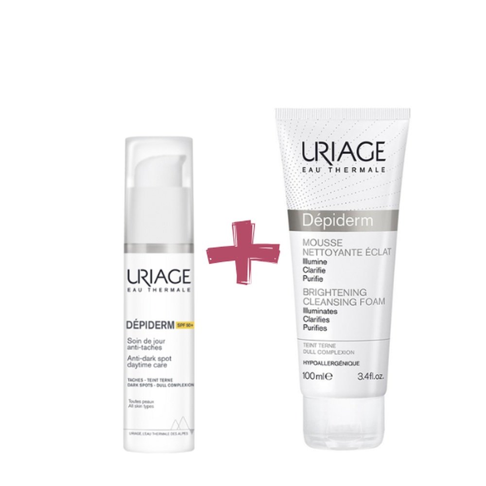 🎁 pack 🎁 – uriage – depiderm spf50 30ml+depiderm mousse nett 100ml pack
