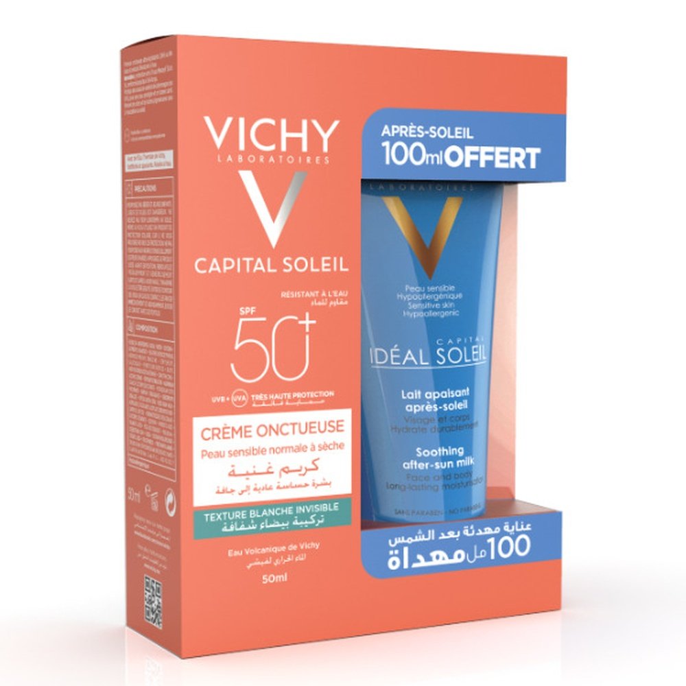 🎁 pack 🎁 – vichy – capital soleil cr oncteuse 50ml+apres soleil 100ml pack